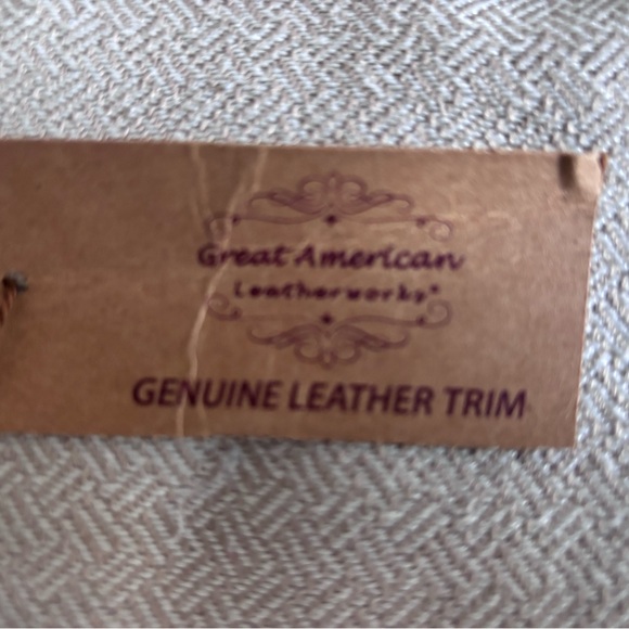 Black Canvas Tote Bag with Leather Handles - Picture 3 of 4